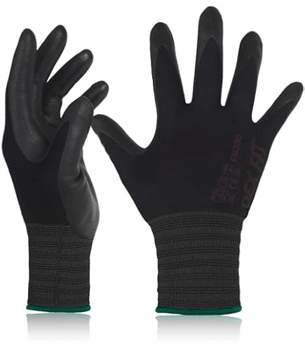 DEX FIT Nylon Work Gloves FN320, 3D Comfort Fit, Power Grip